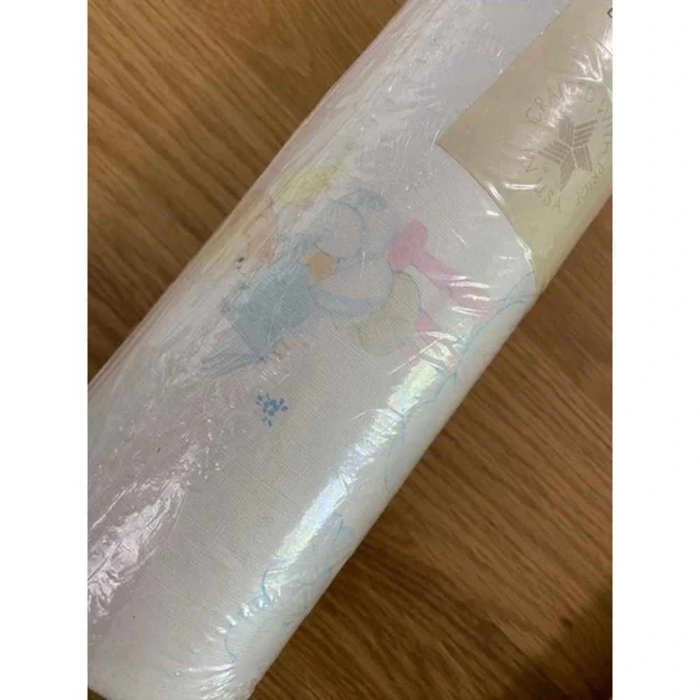 VTG Precious Moments Style Wallpaper 2 Rolls Collins & Aikman Angels Pastel NOS